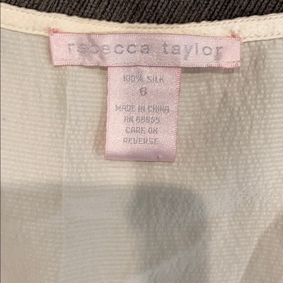 Rebecca Taylor 100% silk cream top - Picture 6 of 6